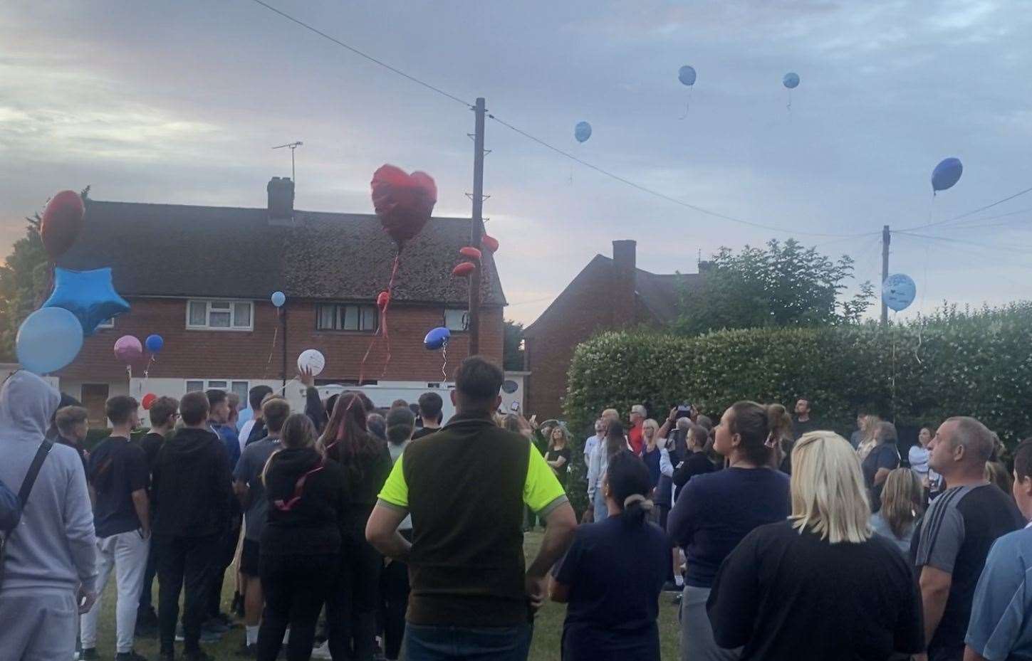 Balloons being released for Kieran Byrne who died in crash in Heath Road Coxheath