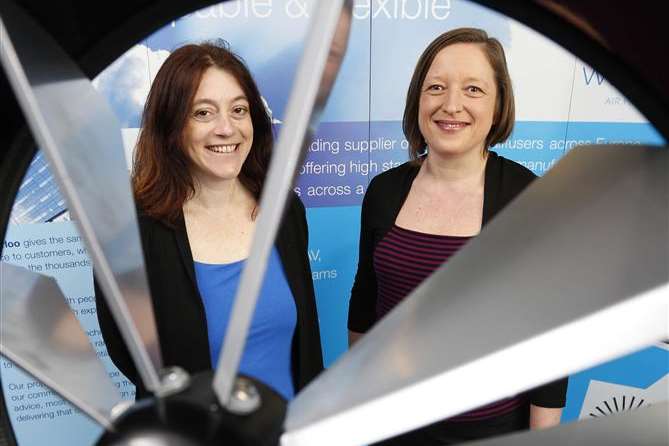 From left, Waterloo Air Products' business development manager Rachel Roots and finance manager Kate Searles