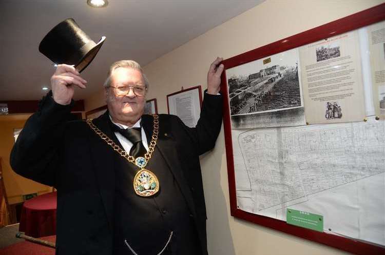 Cllr Ken Ingleton when he was Mayor of Swale at the launch of the Charles Dickens Exhibition at the Criterion Theatre in Blue Town. Picture: Chris Davey