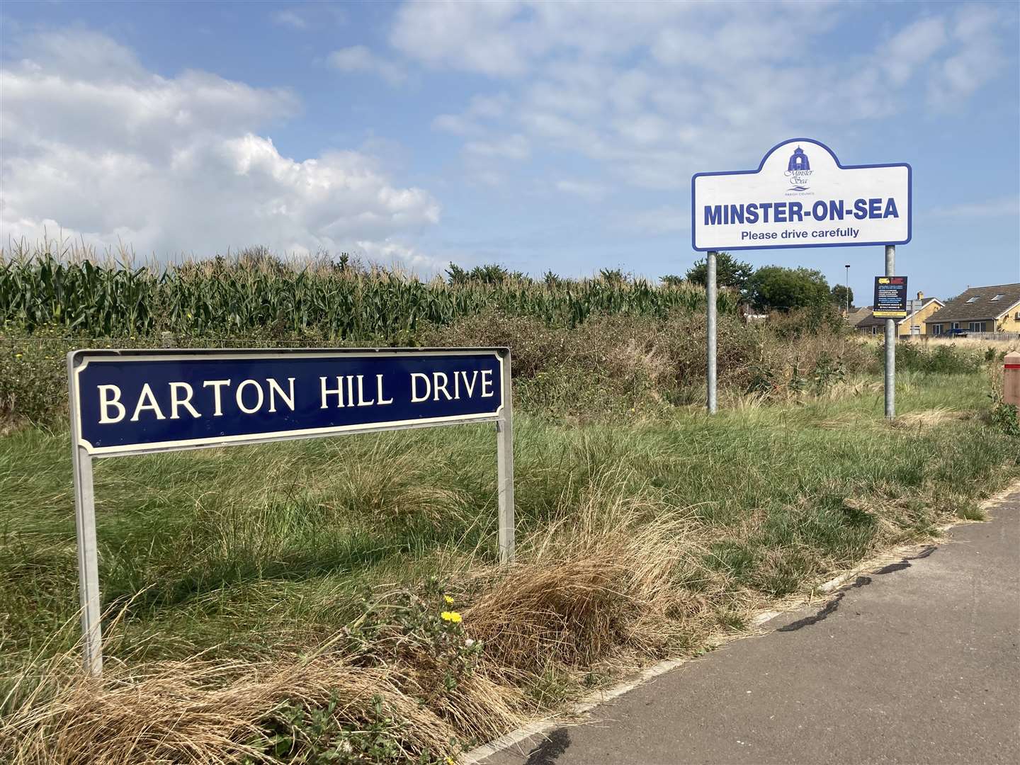 Seven hundred homes are planned for cornfields alongside the Lower Road and Barton Hill Drive at Minster, Sheppey