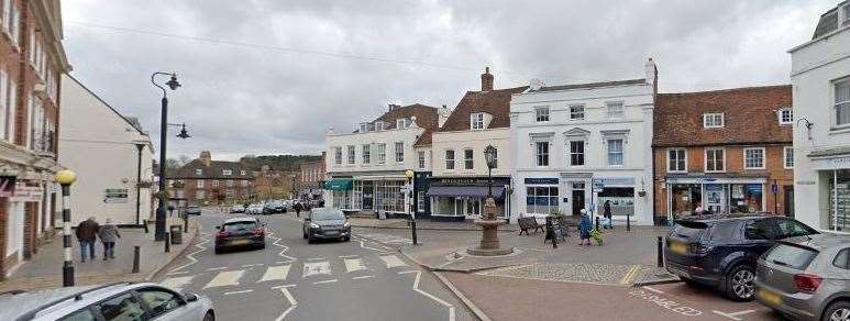 The attack happened in London Road, Westerham, near the junction with Fullers Hill. Picture: Google
