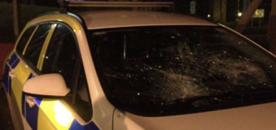 Police vehicles were damaged at parties in Sevenoaks