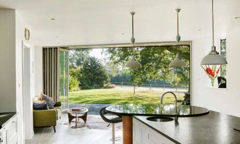 Bifold doors lead out onto the garden Picture: The Modern House