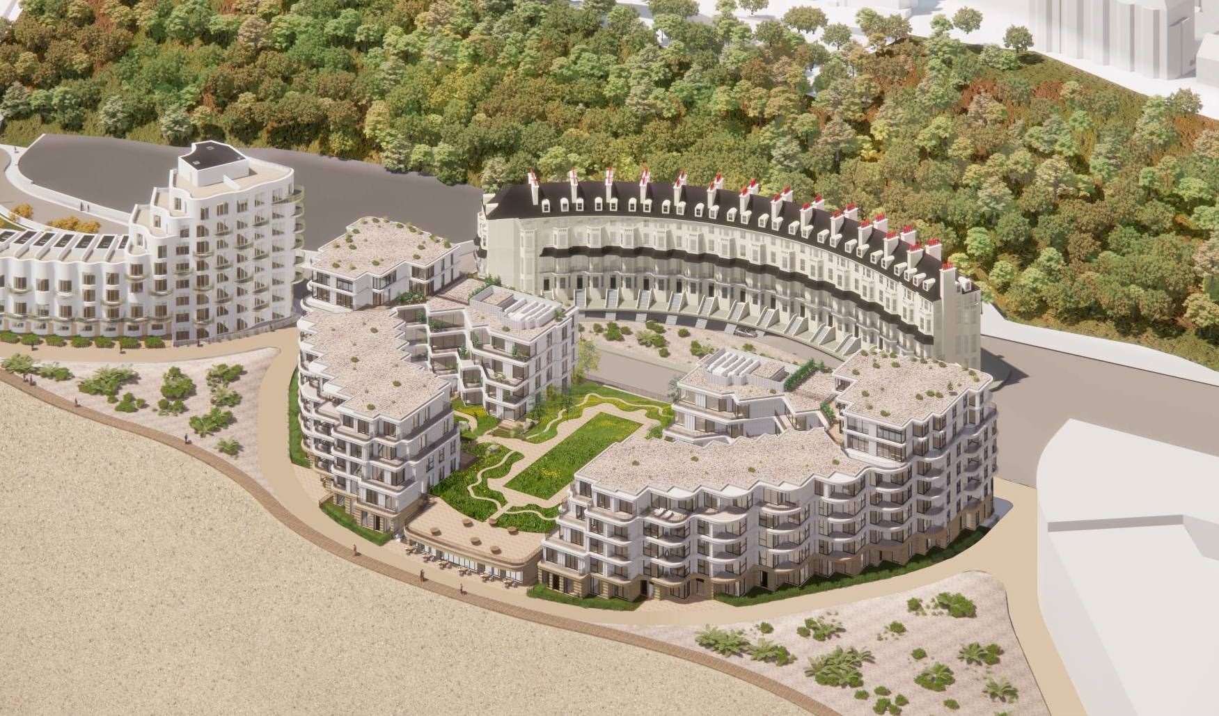 Latest plans for more new homes on Folkestone seafront have been revealed. Picture: Folkestone Harbour & Seafront Development Company