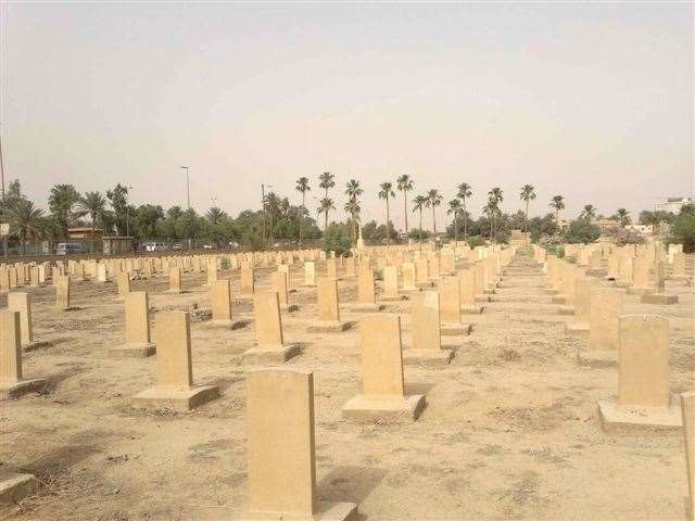 The British North Gate War Cemetery in Baghdad contains the graves of a number of Royal West Kent soldiers, including L/Cpl Cook. Picture: Peter Francis