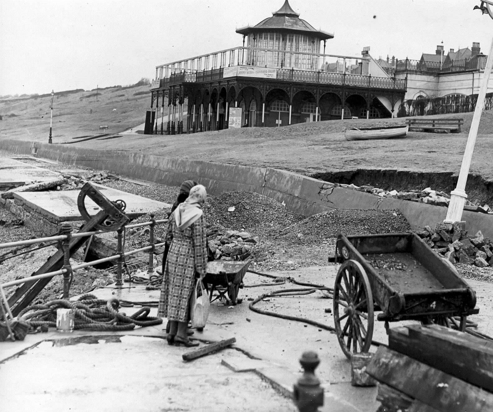 The aftermath of the flood at Herne Bay