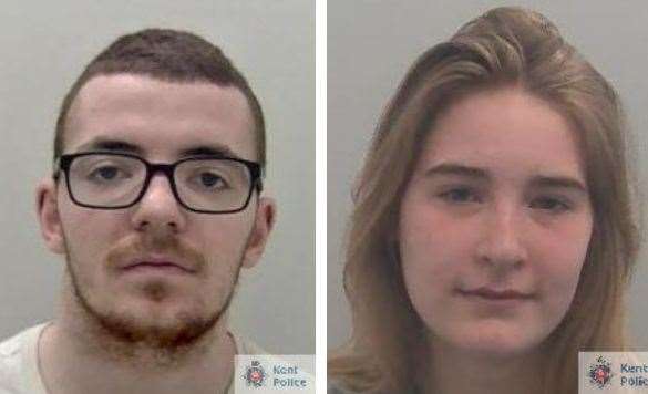 Tristan Goodwin and Angel Fuller were locked up last month. Picture: Kent Police