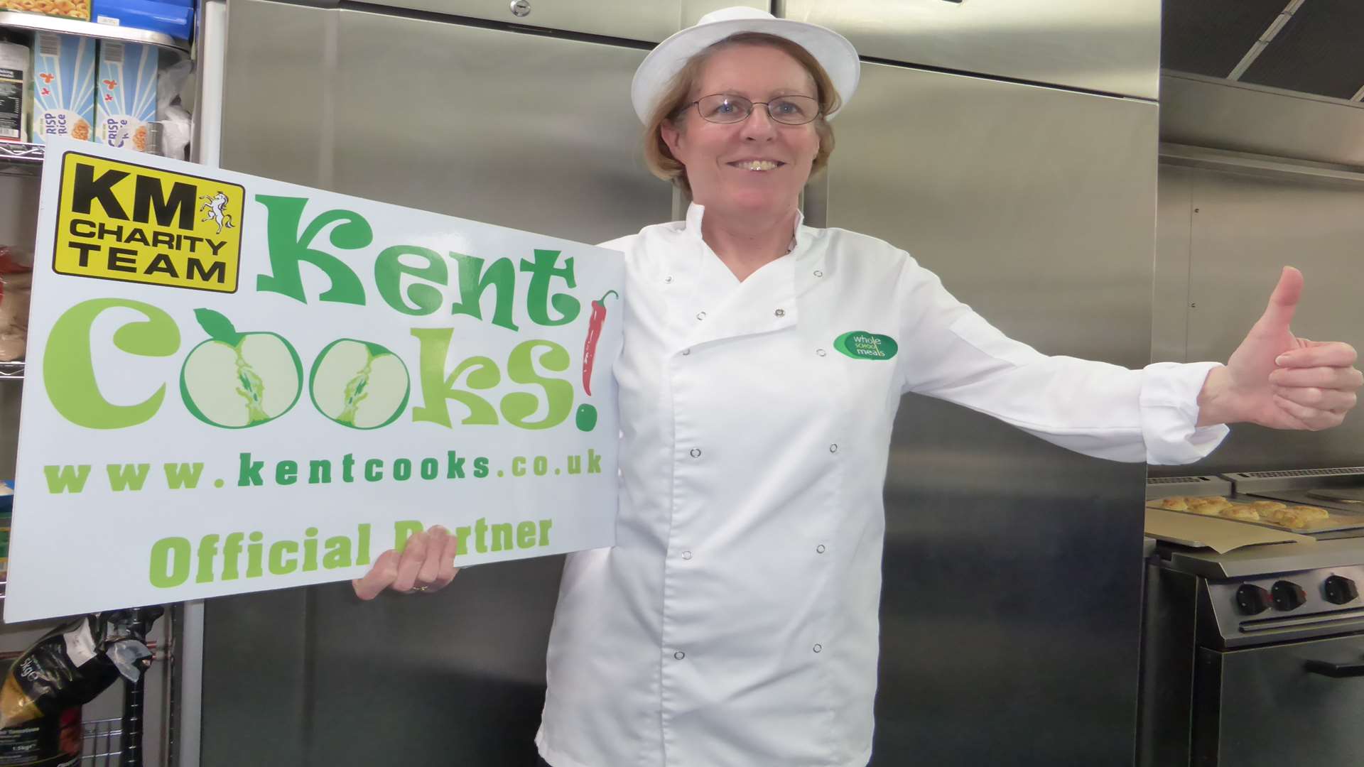 Karolyn Morgan of Whole School Meals, Betteshanger near Deal, becomes a corporate ambassador for Kent's official school cookery contest: Kent Cooks.