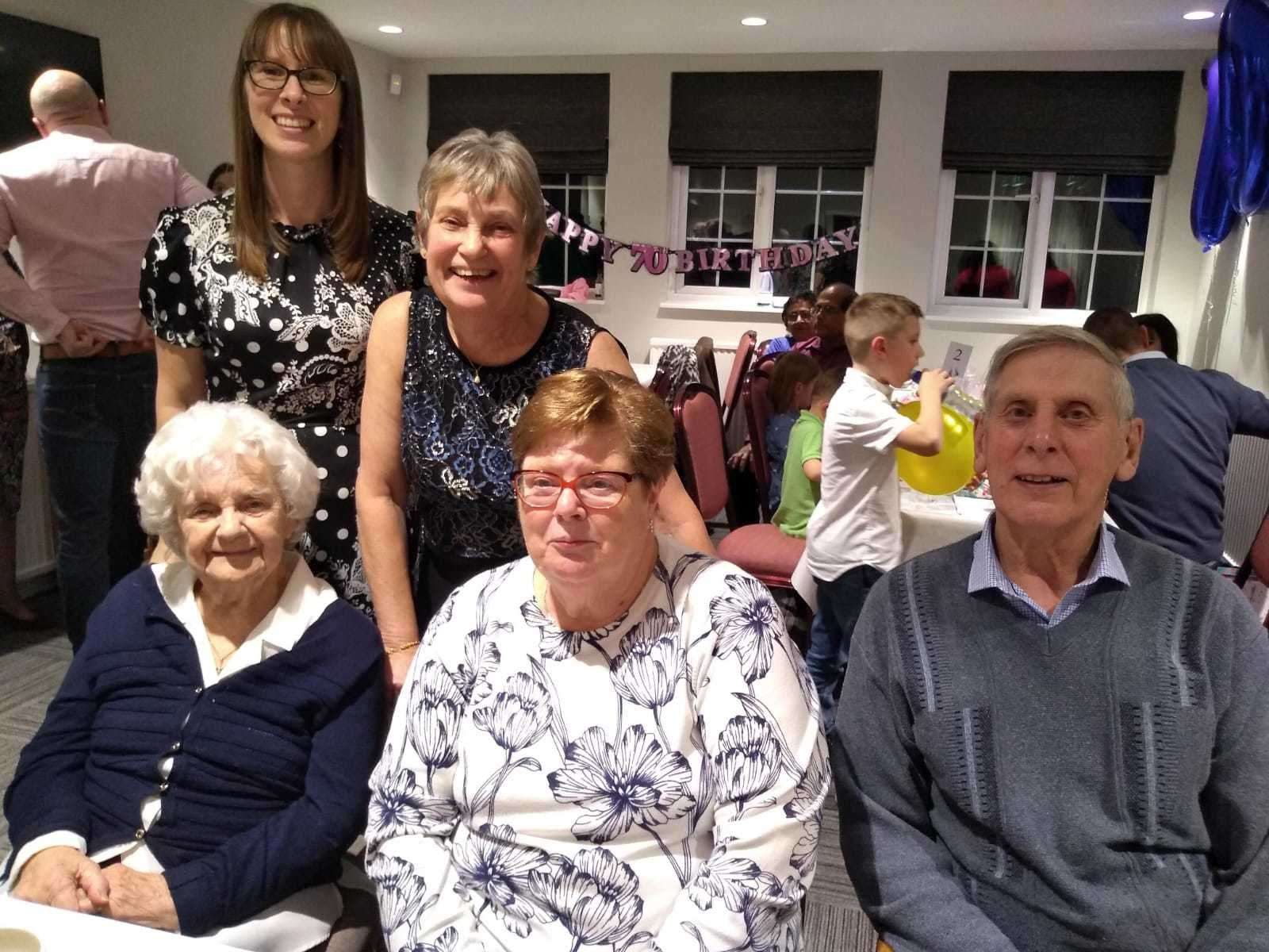 Blanche with her family in Somerset