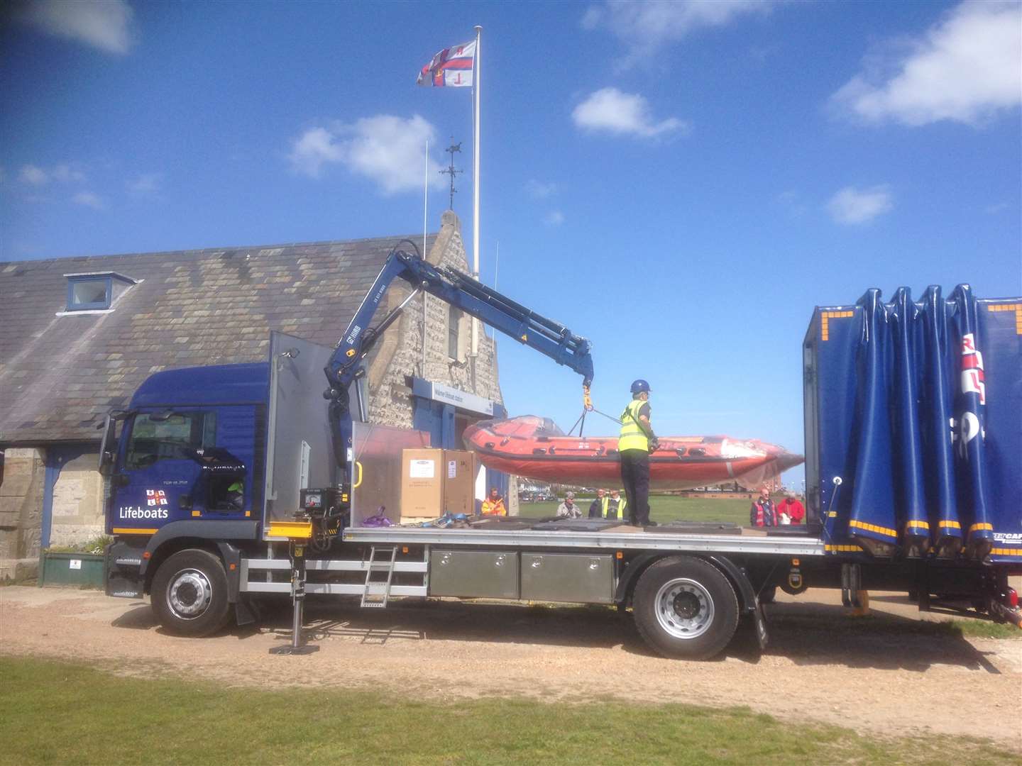 Walmer Lifeboat station has received the delivery of a new lifeboat vessel Duggie Rodbard II