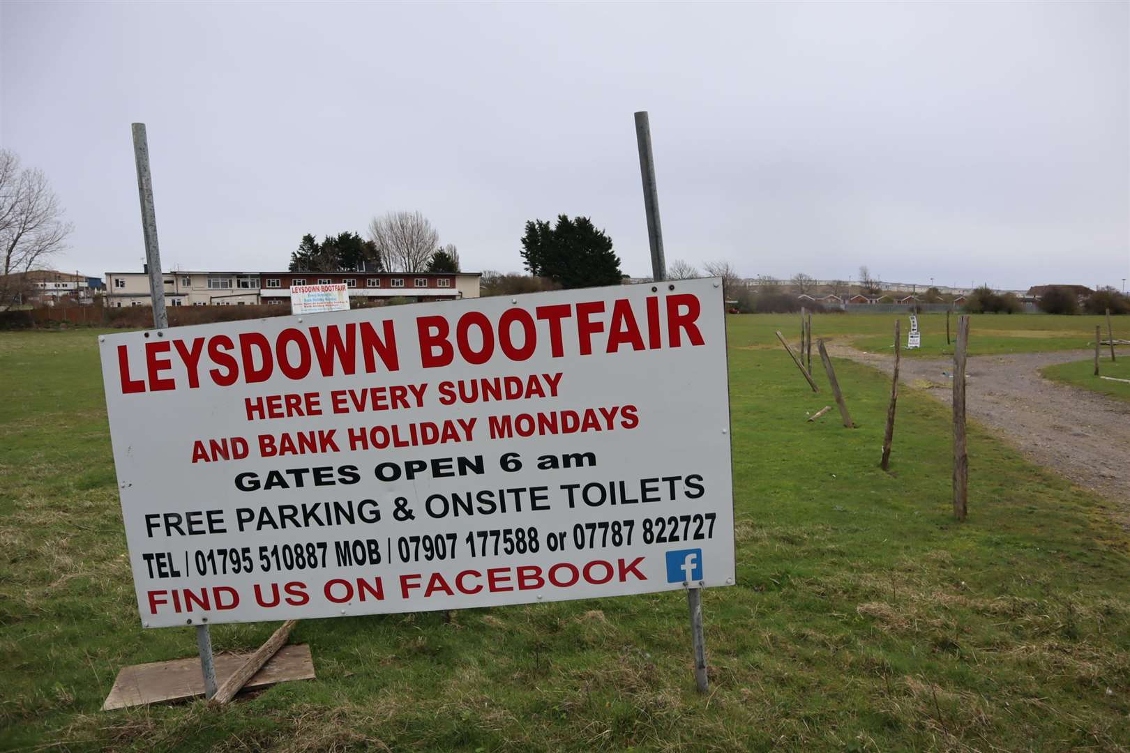 Leysdown boot fair sign