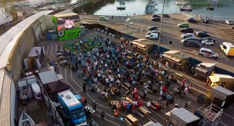 Tickets for Wednesday night's game at the Folkestone Harbour Arm sold out in under a minute. Photo: Tom Bishop Photography of the England v Ukraine match
