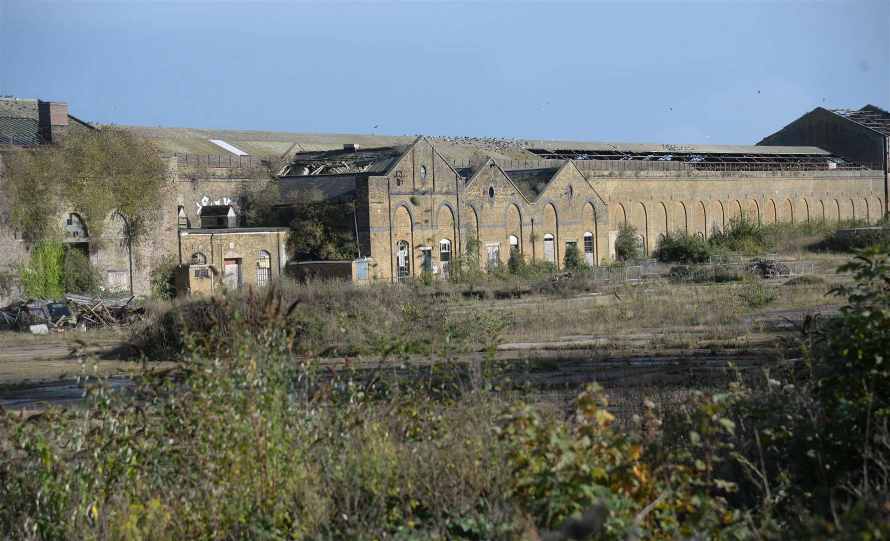 The former railway works in Newtown, Ashford. Picture: Chris Davey.