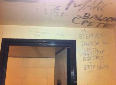 Graffiti covered the walls at many custody suites