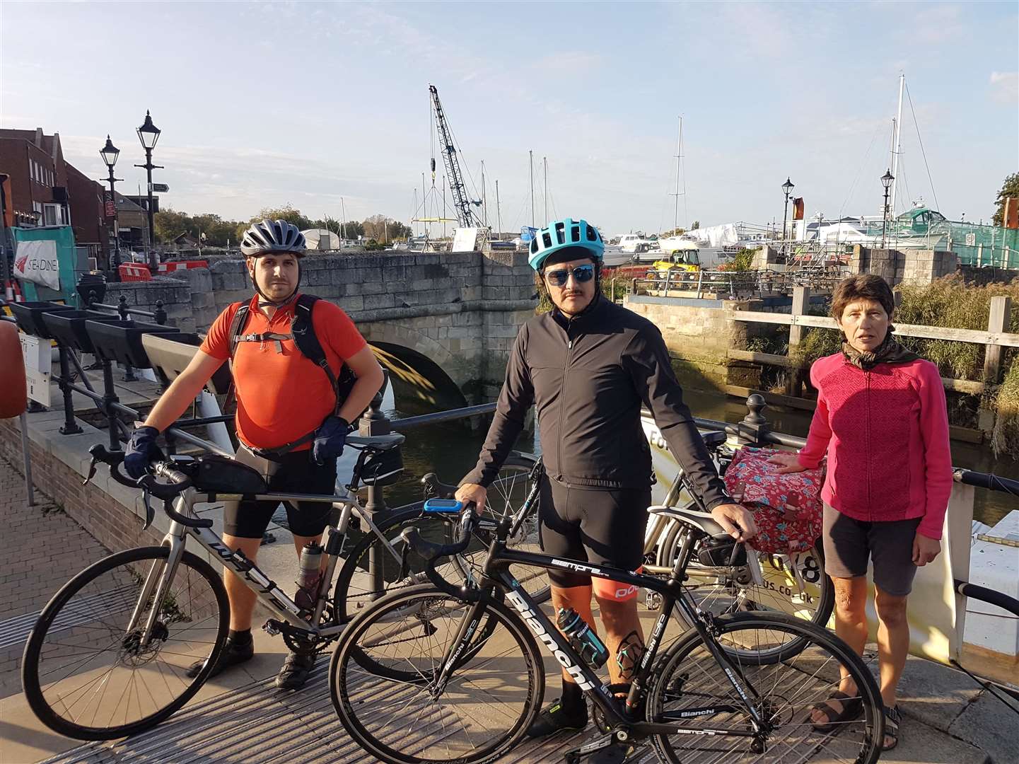Fiona Robinson (right), pictured with two fellow cyclists, is calling on KCC to do more