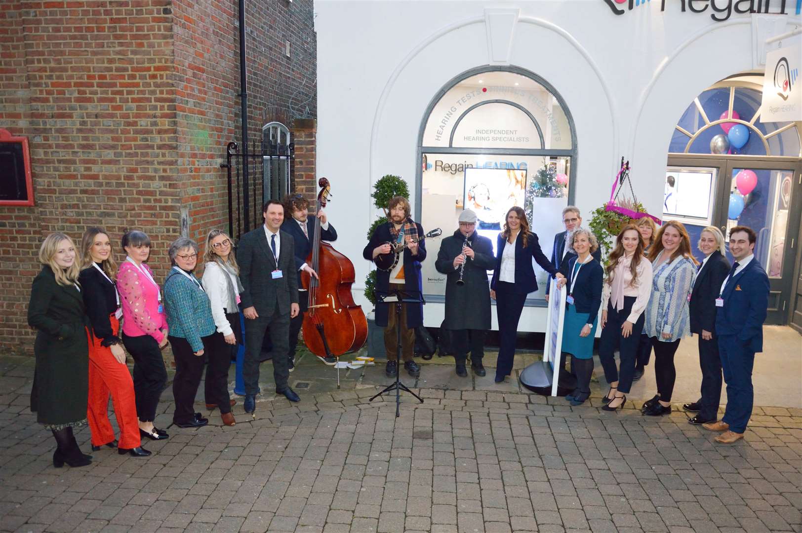 The Jelly Roll Jazz Band at the opening of Regain Hearing in Maidstone