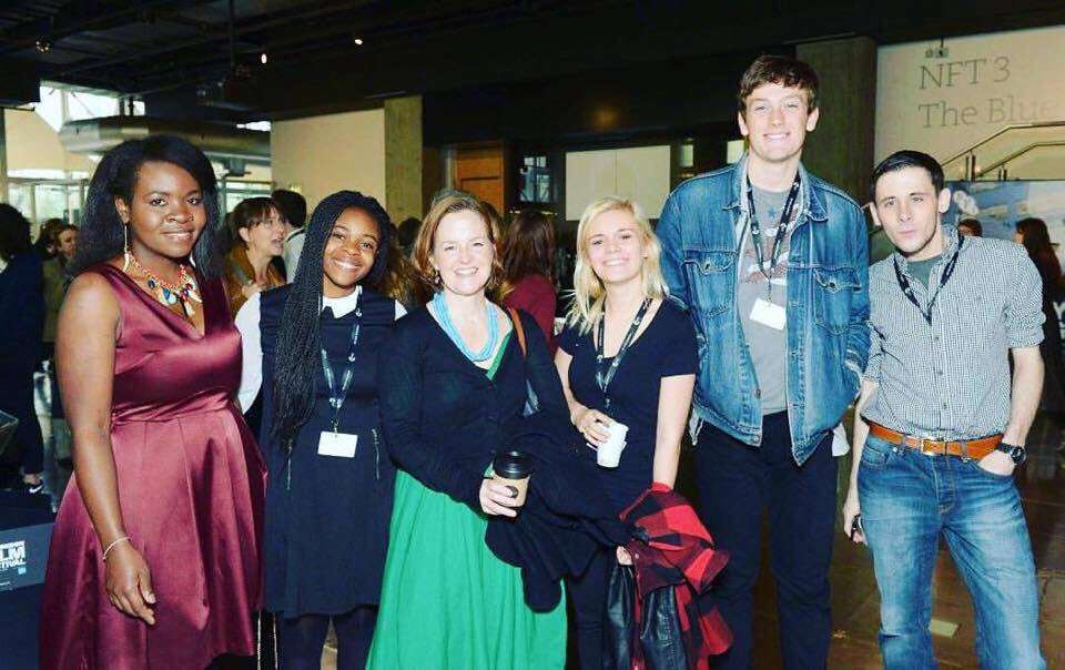 Louise Ogunnaike (second from left) enjoyed a work experience placement at the British Film Institute.