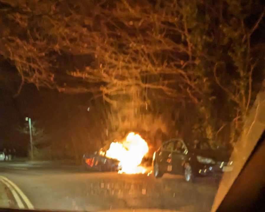 The car was found alight in Sultan Lane, Lordswood. Photo: Jack Brydges