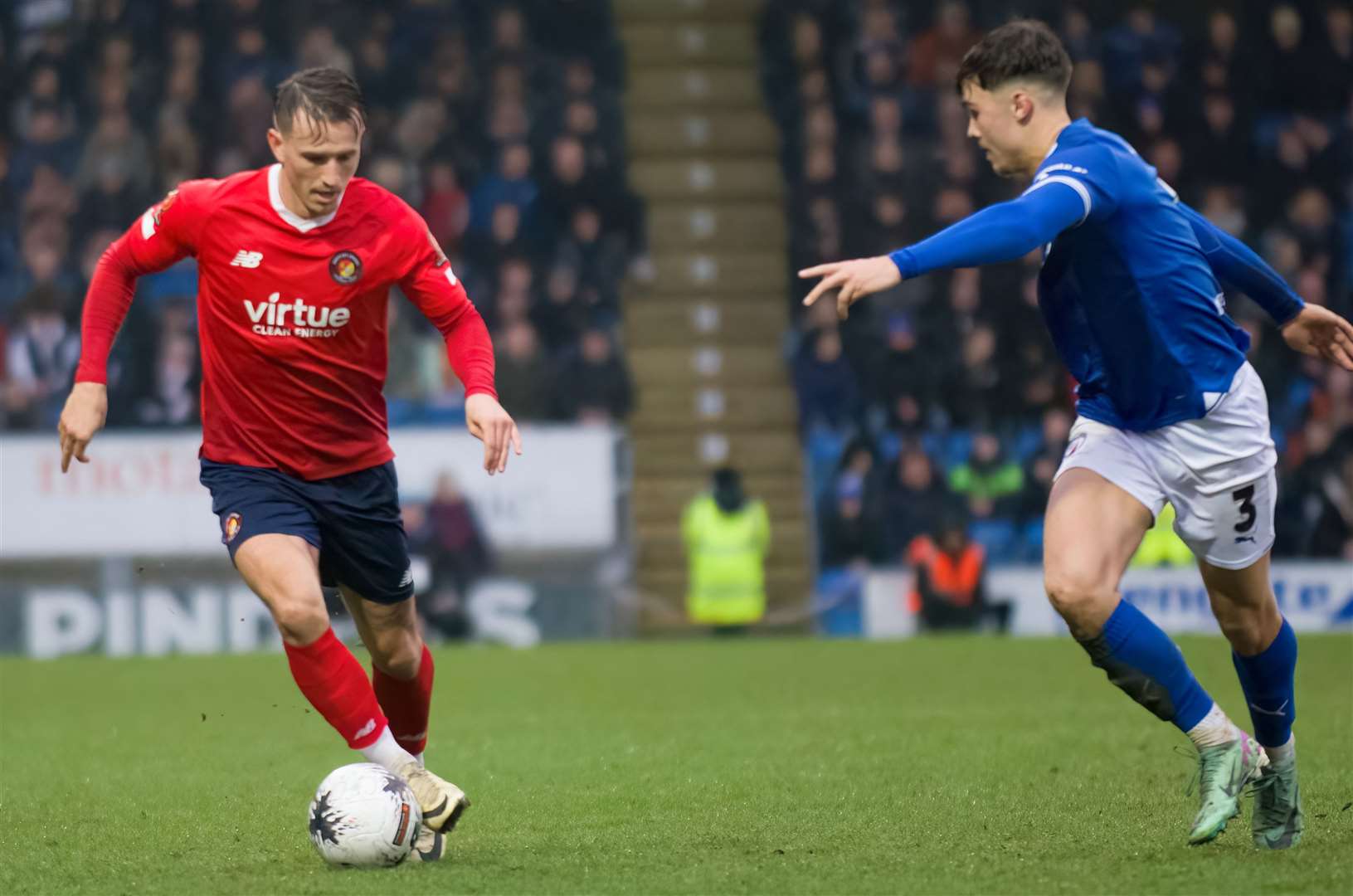 Ben Chapman in action at Chesterfield last month when he scored in a 2-2 draw. Picture: Ed Miller/EUFC