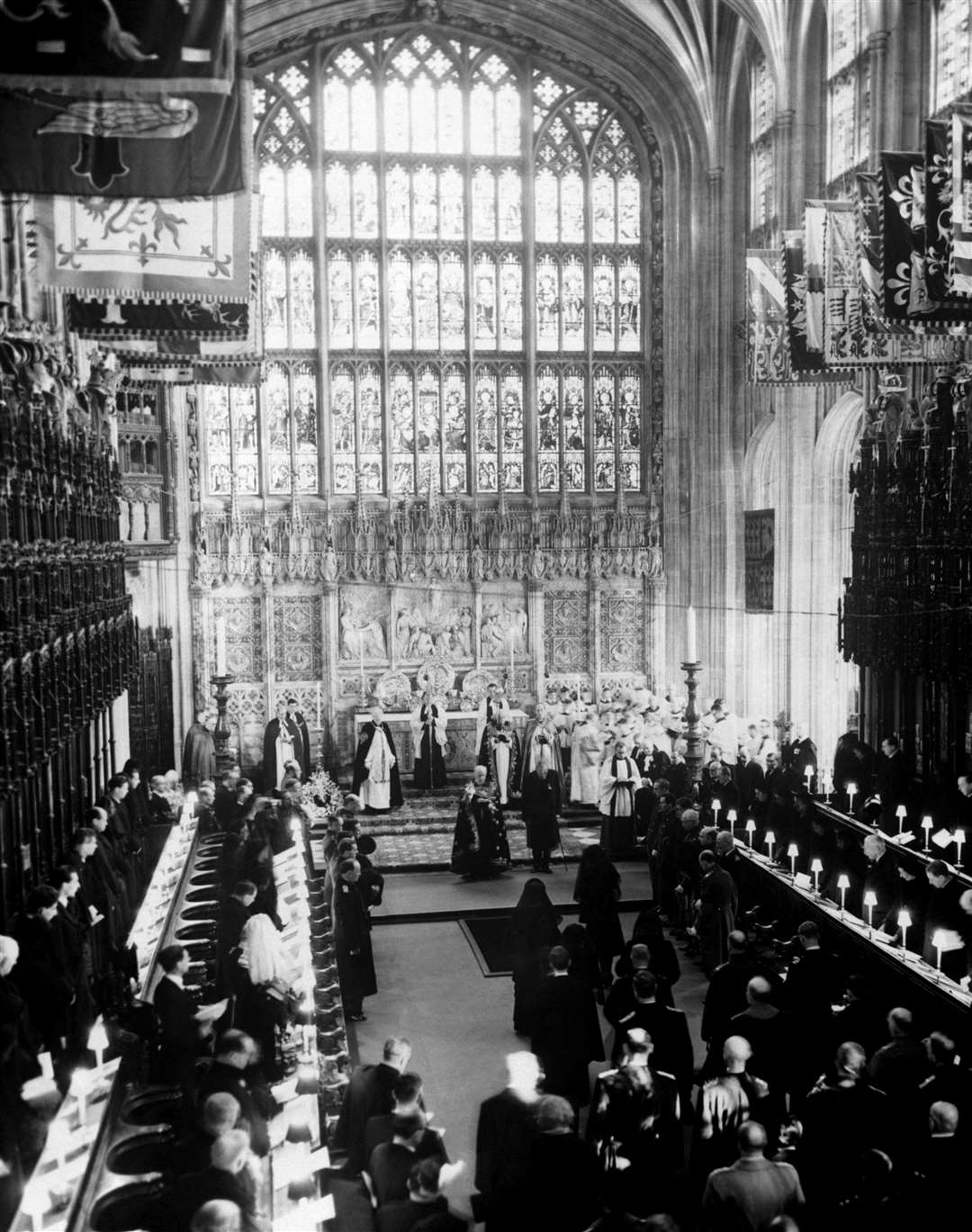The funeral of King George VI at St George’s Chapel (PA)