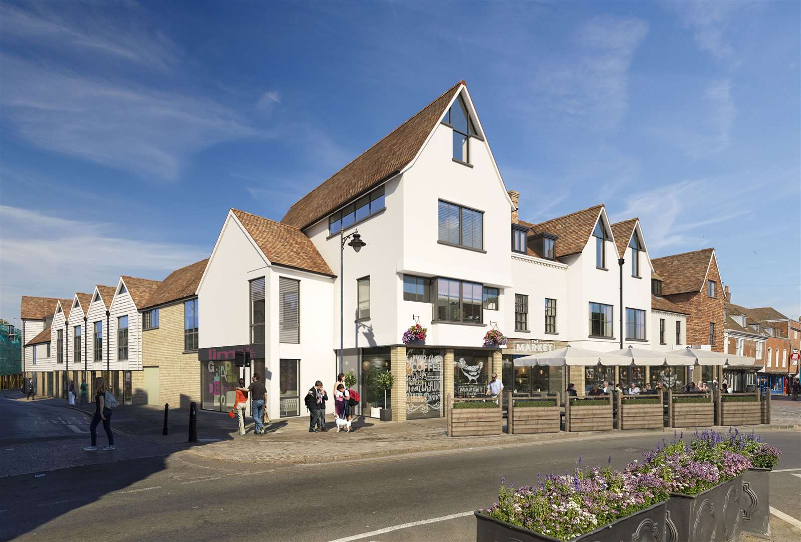 How the scheme would look on the corner of St Peter's Street and Pound Lane, Canterbury