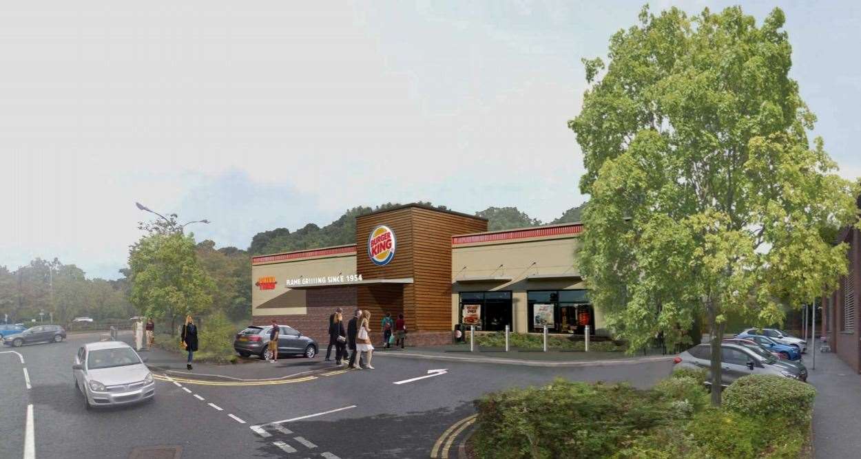 Computer generated images of plans for a Burger King drive thru at Hempstead Valley shopping centre. Picture: Medway Council