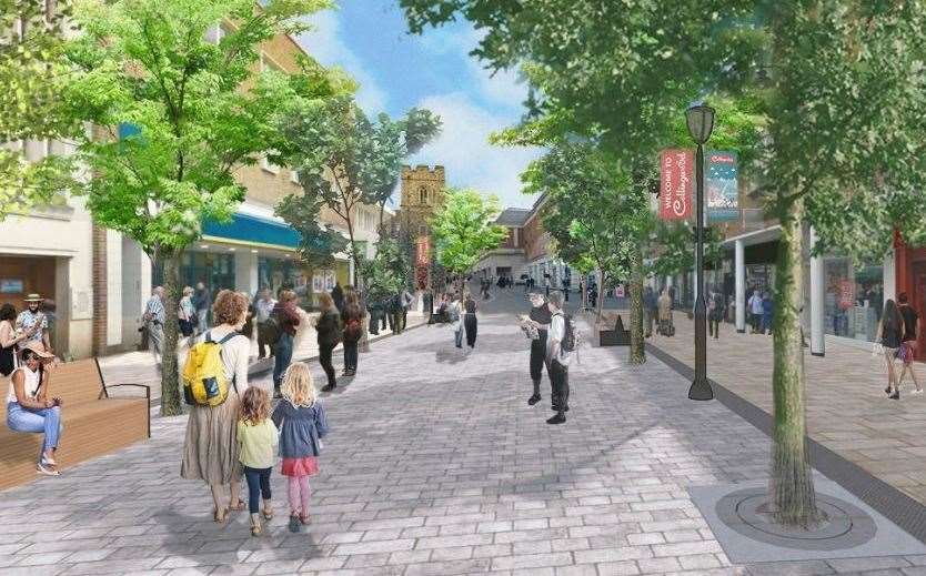 How St George's Street would look if the plans for a leafy avenue get the go-ahead