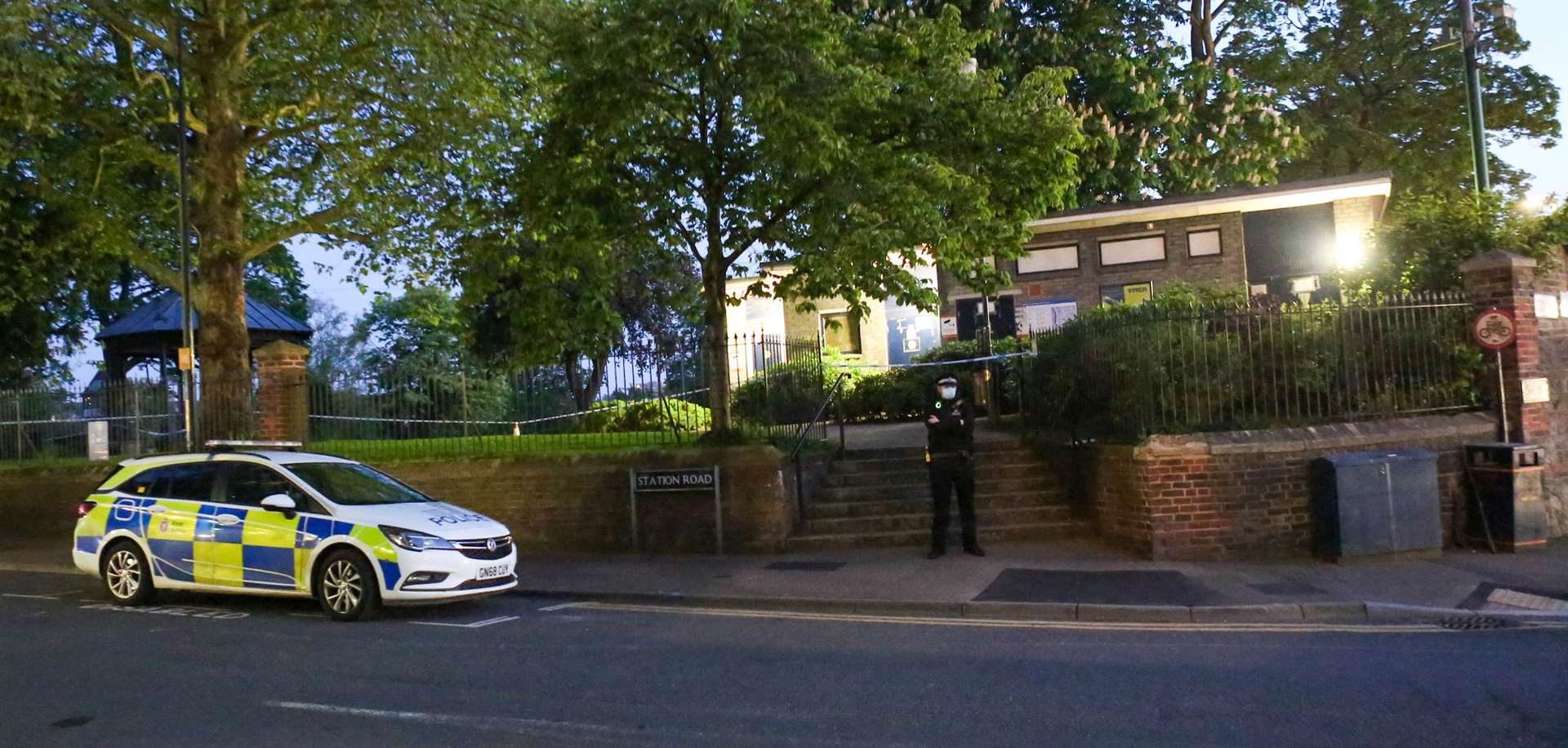 Police outside Brenchley Gardens