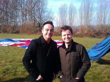 Ant and Dec crash landed in Maidstone when their hot-air balloon ran out of fuel during filming for Britain'­s Got Talent.