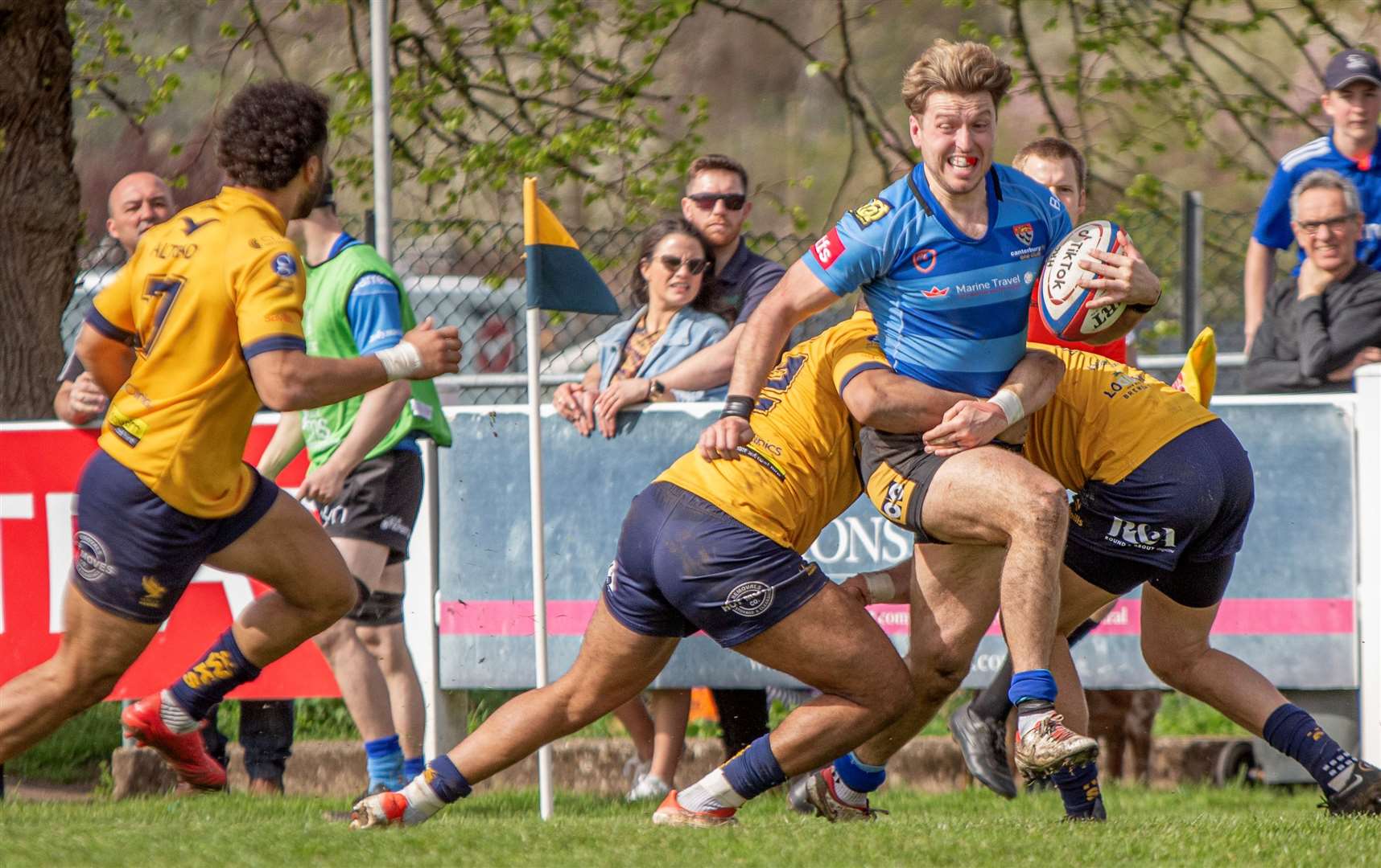 Alfie Orris stands his ground for Canterbury at Henley. Picture: Phillipa Hilton