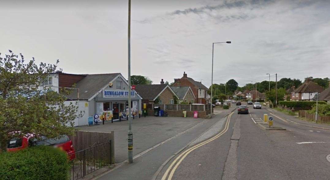 The attack happened close to the Bungalow Store in Kingsnorth Road