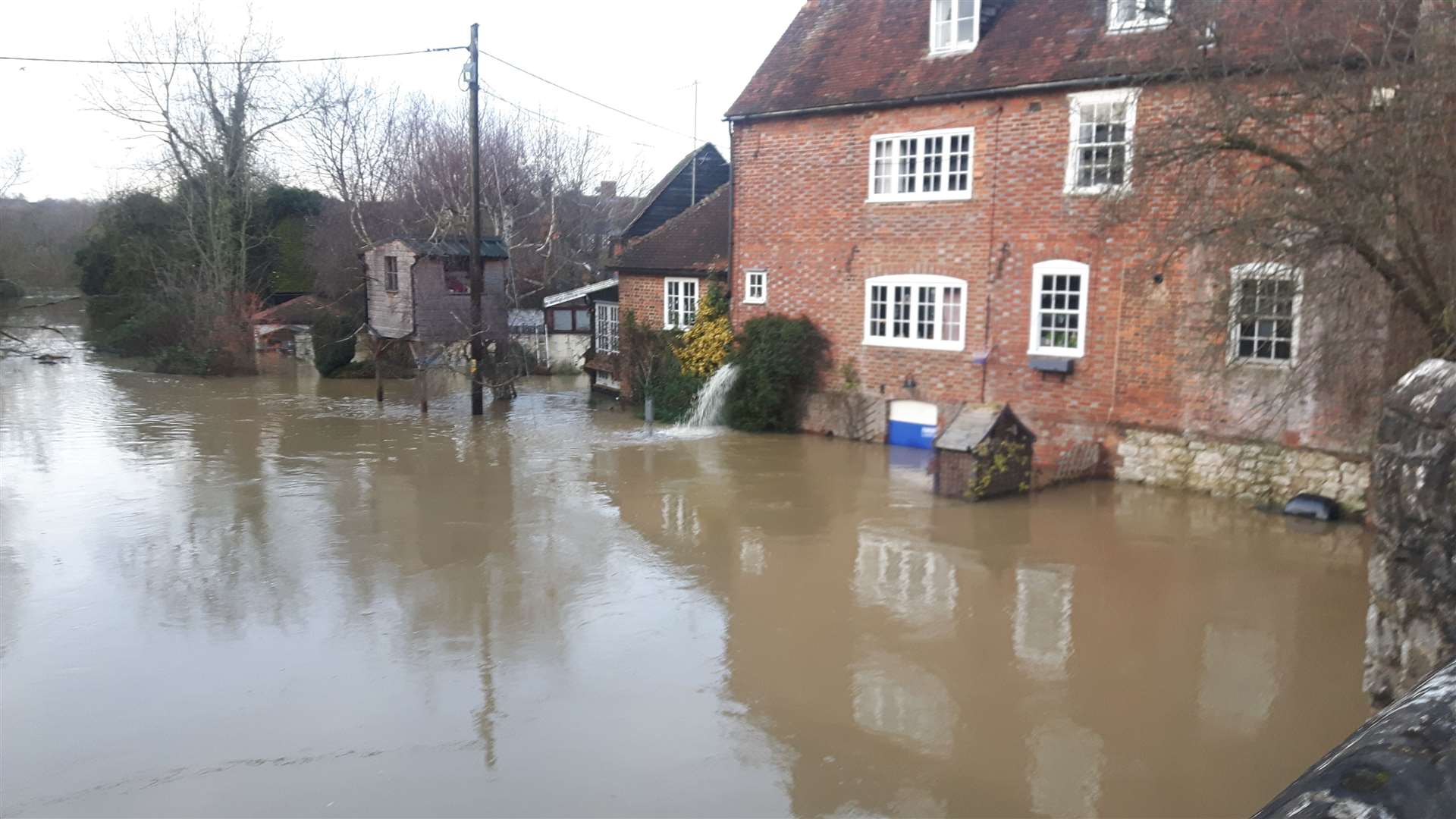 Due to its riverside location Yalding is frequently at risk of flooding.