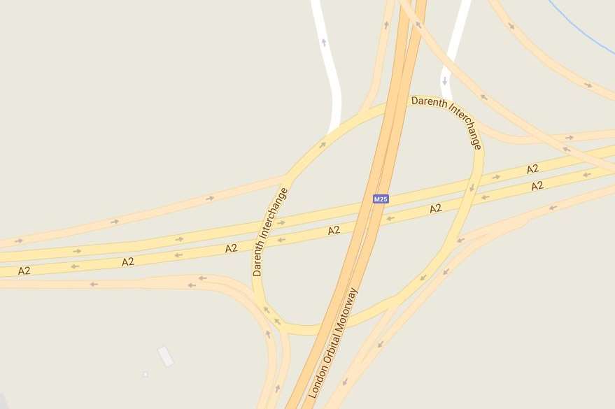 Darenth Interchange (Google maps)