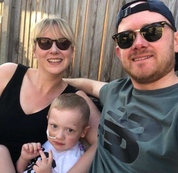 Jen and Andy Bills with their son, Alfie. Picture: Andy Bills