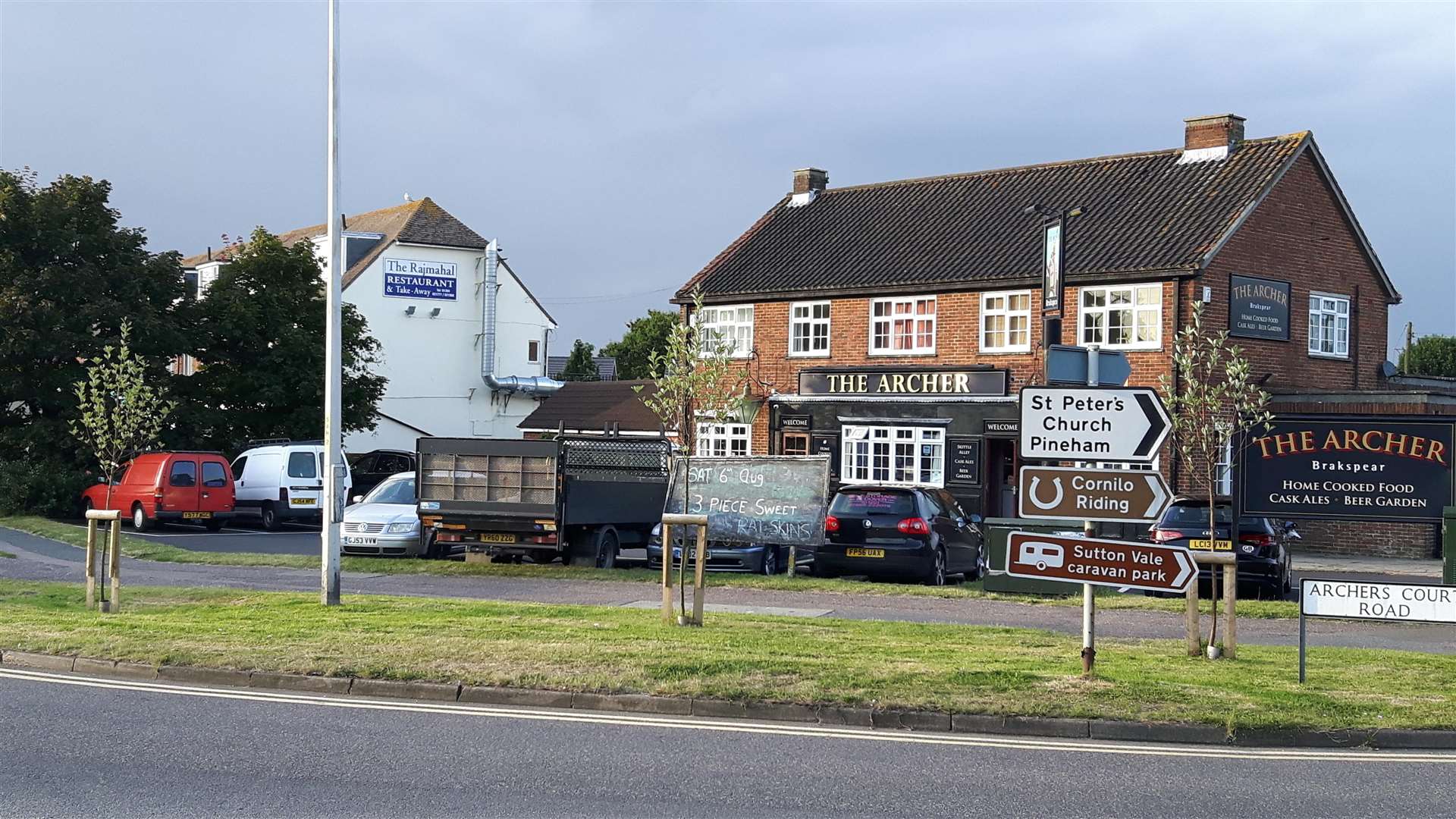 The Archer pub near the A2 roundabout, one of the landmarks of Whitfield
