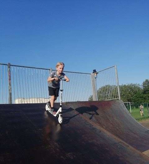 Colin Milek has been making friends and learning tricks on his scooter at Swanley skatepark