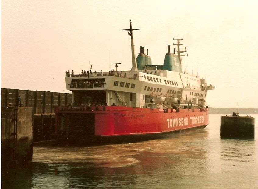 The Herald of Free Enterprise in Dover Docks, 1984. Library picture