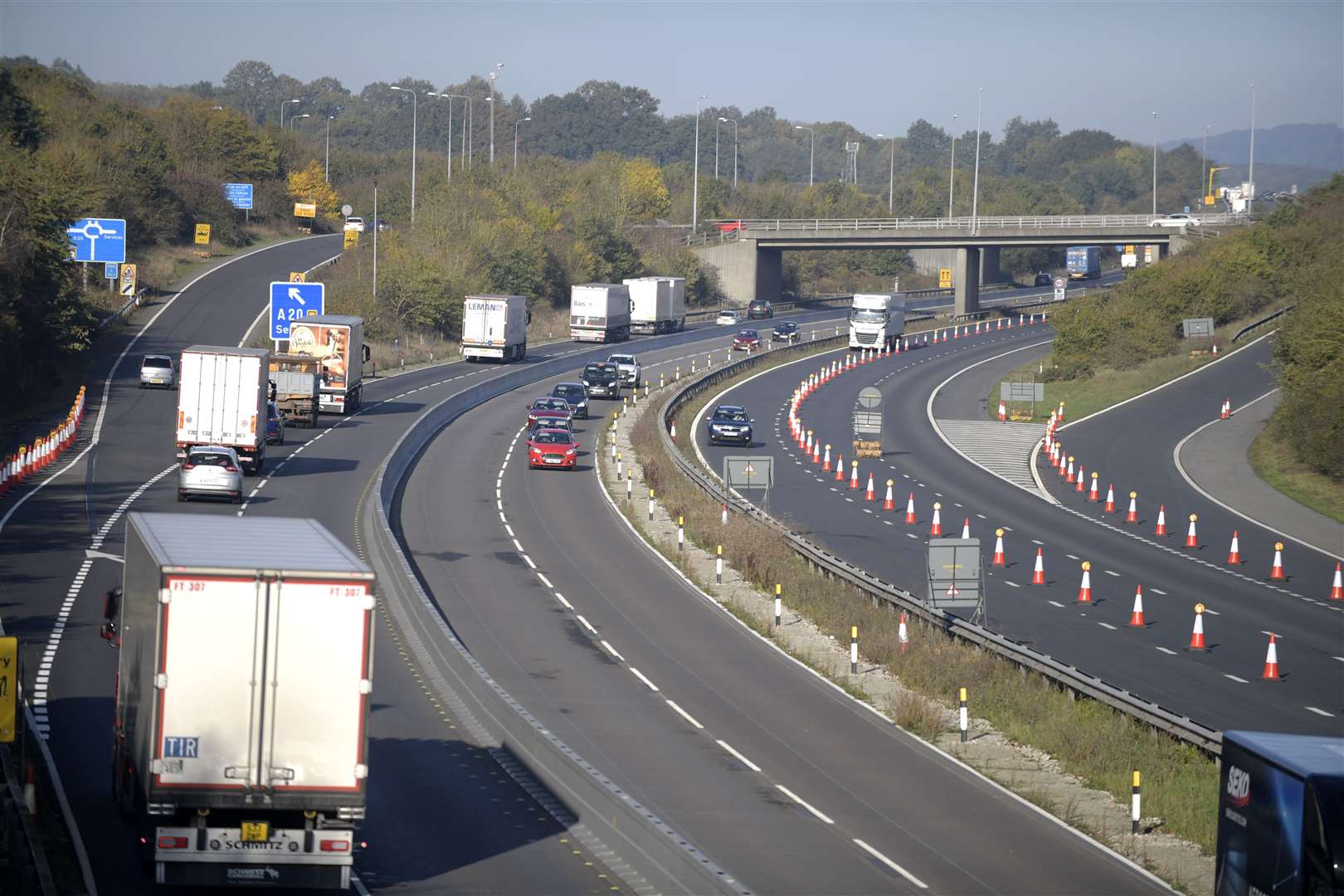 The M20 has rarely been a usual 70mph motorway in recent years