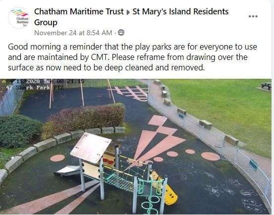 The post shared to the St Mary's Island Residents Group on Facebook which triggered the outcry (43324713)