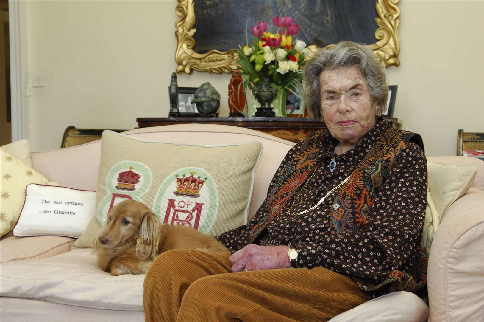 Countess Mountbatten at home in Mersham in 2012.