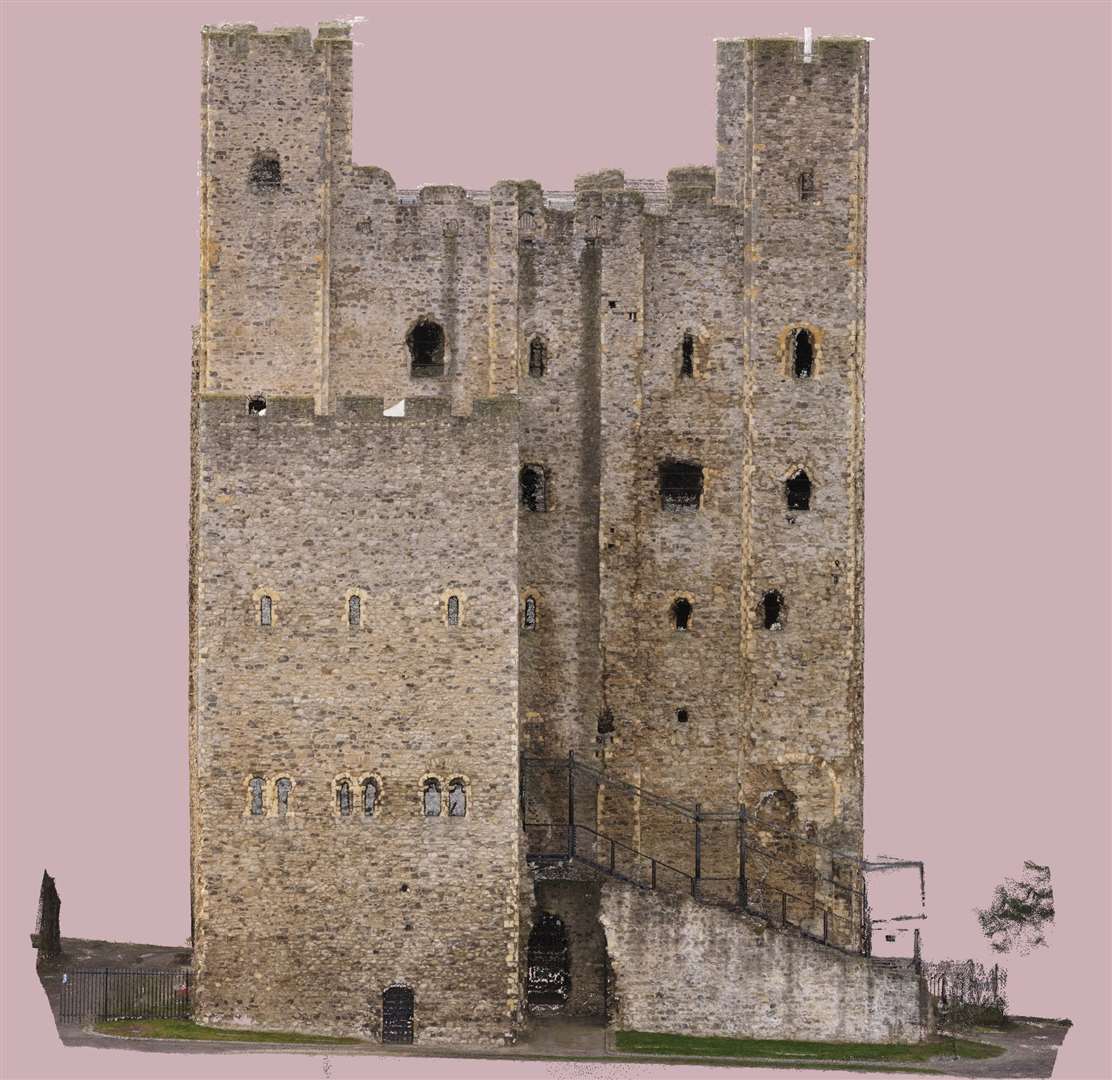 The digital model of Rochester Castle. Pictures: ©Historic England Photo Library