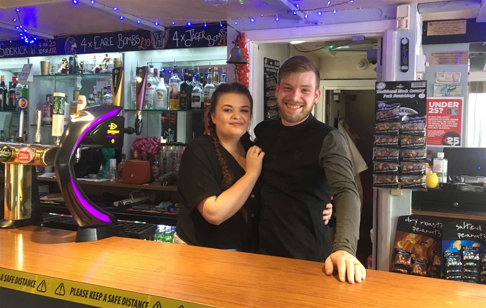 Alex and Adam Weeks behind the bar at The Eagle in Maidstone