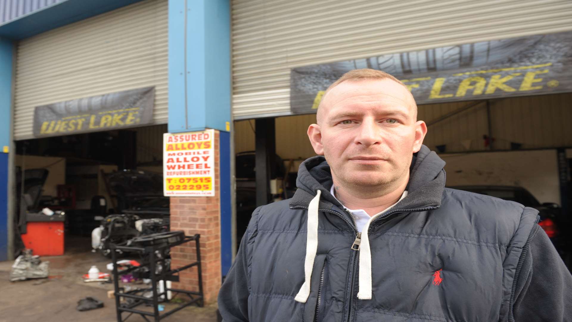 Mark Murray outside Medway Express Tyre Service in Strood
