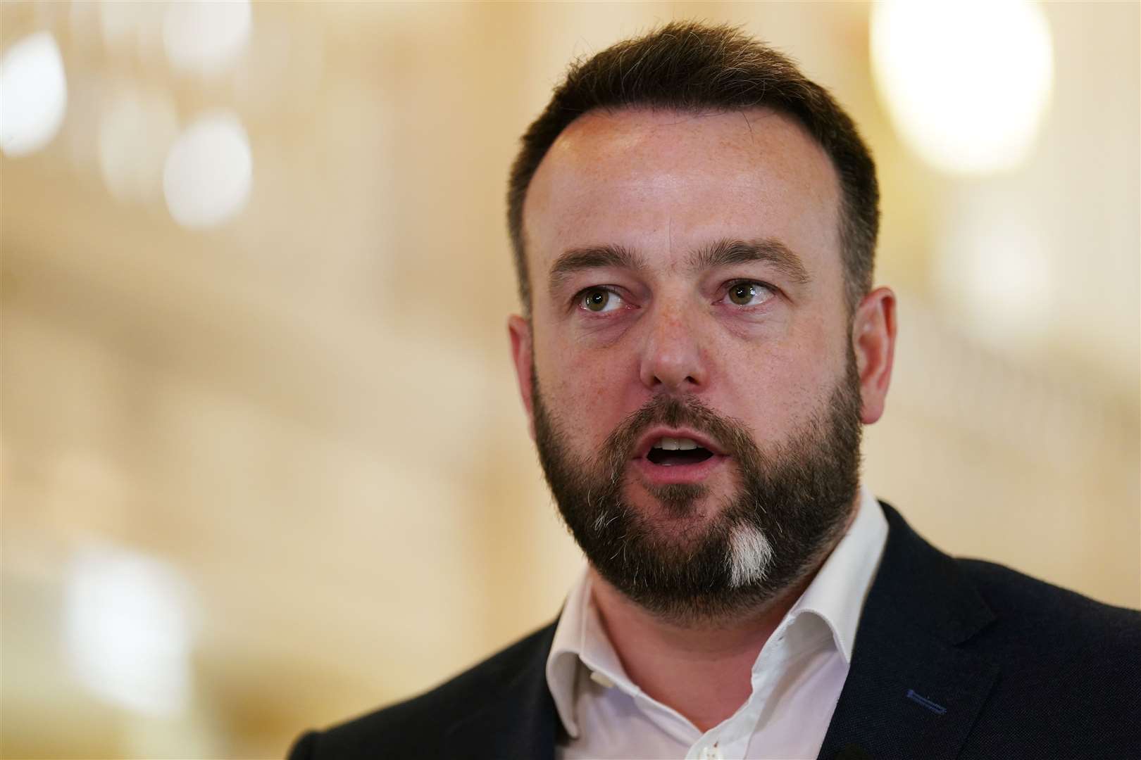 SDLP leader Colum Eastwood passed on his condolences following the death of the Queen (Liam McBurney/PA)