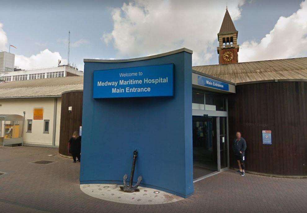 The baby boy was born at Medway Martime Hospital. Picture: Google Street View