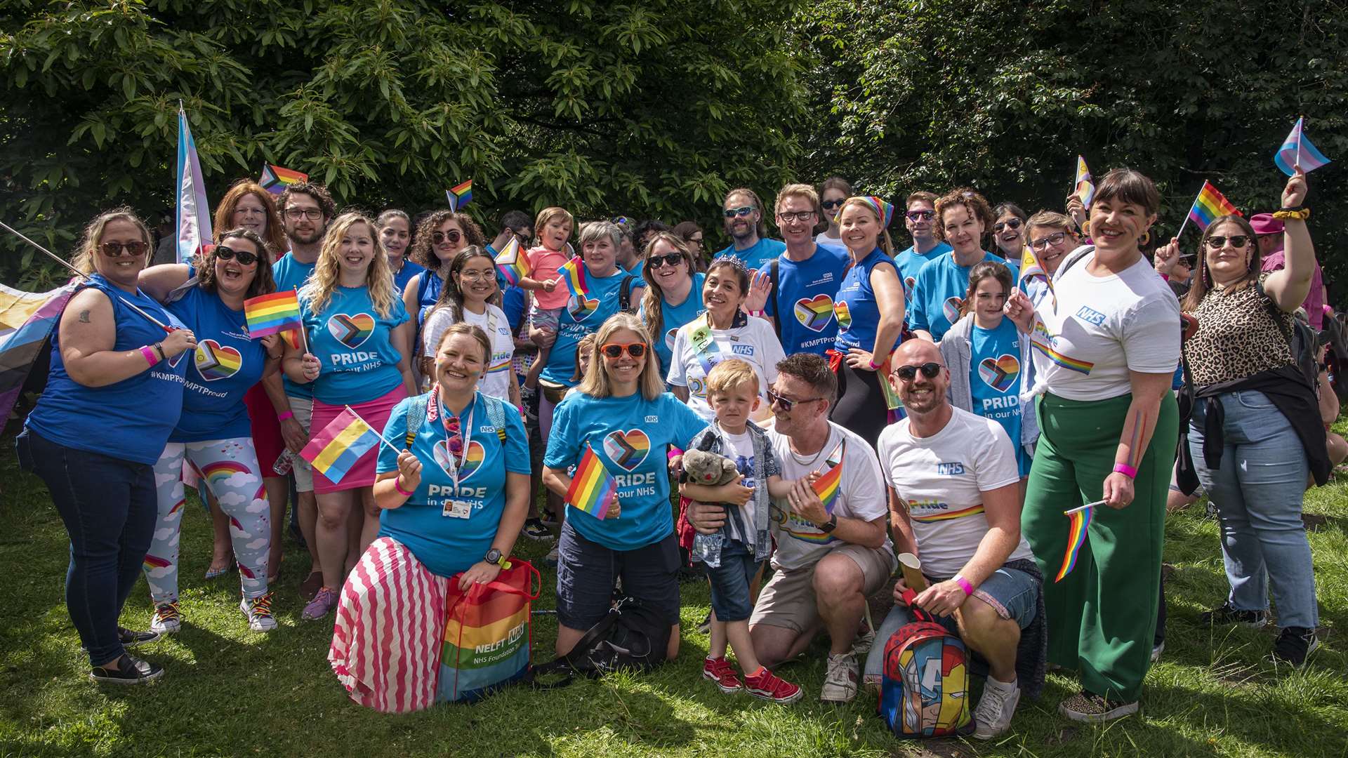 Staff from various health trusts - Kent Community Health NHS Foundation Trust, Kent and Medway NHS Partnership Trust and East Kent Hospitals - enjoyed their time at Pride. Picture: Jo Court