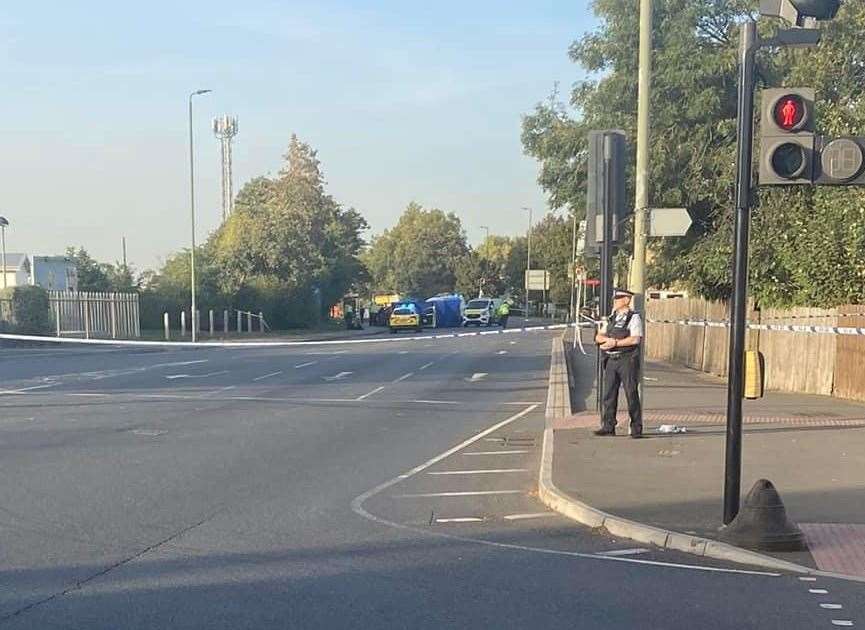 A man in his 20s has died after a crash in Sevenoaks Way, St Paul's Cray, Bromley. Picture: Mari Yana