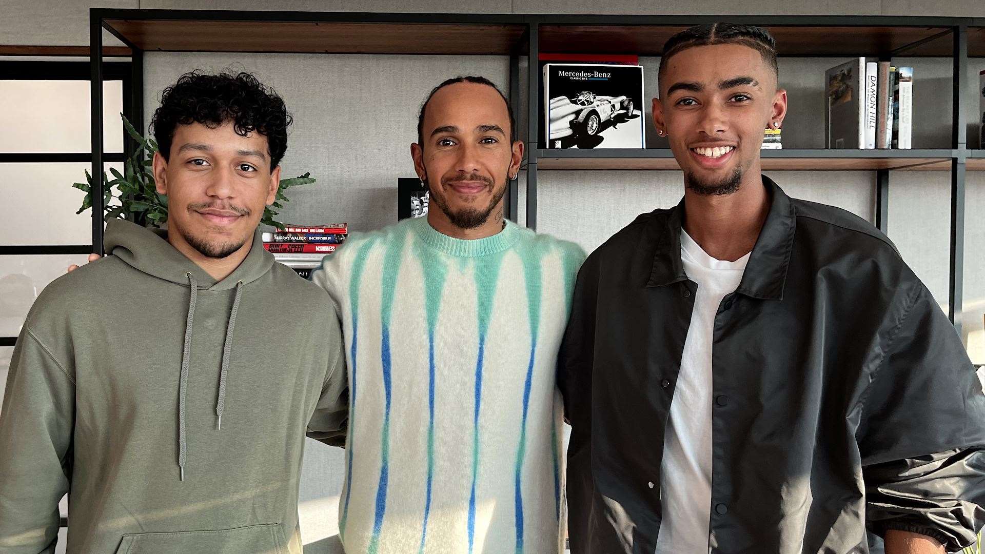 Ruben Stanislaus, 18, left, from Strood, will appear in a BBC documentary alongside Formula One icon Lewis Hamilton. Picture: BBC