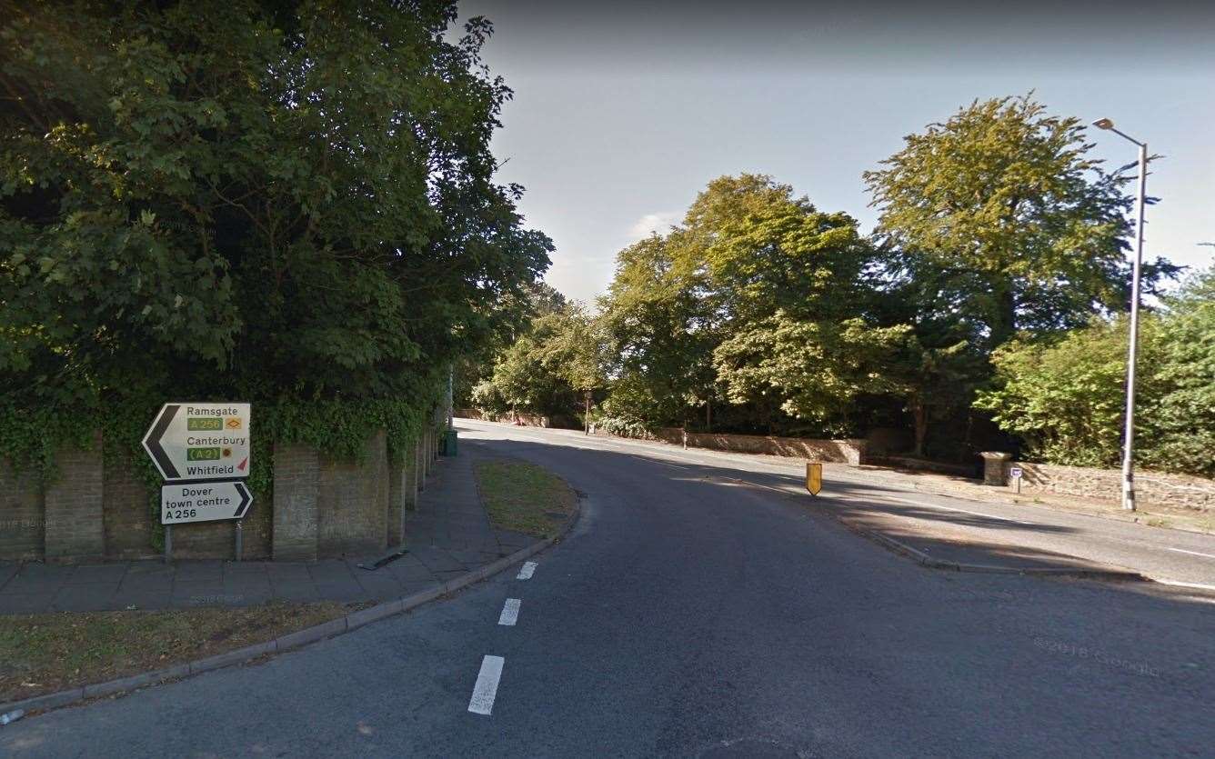 The incident took place this morning along London Road in Dover. Picture: Google