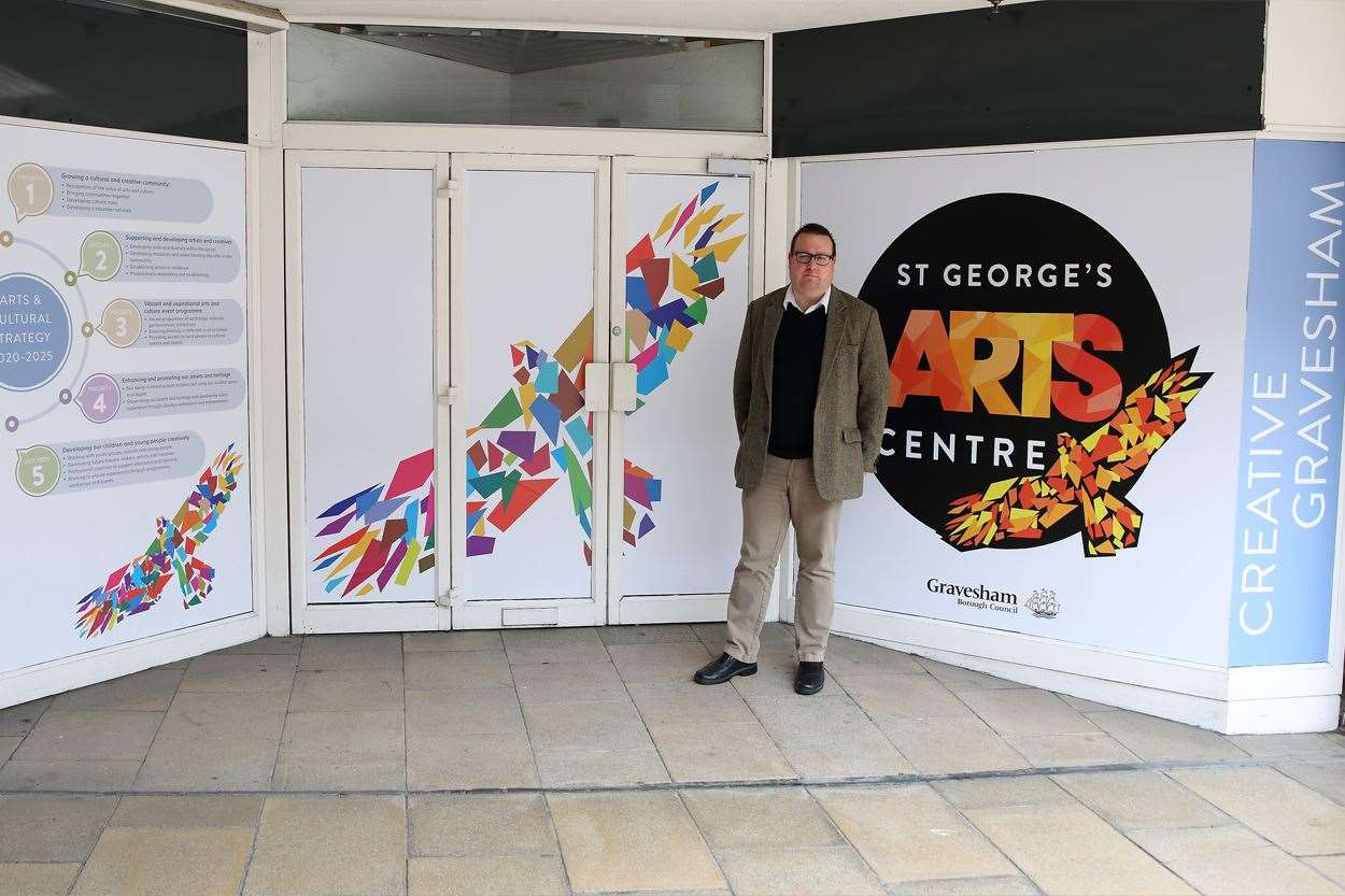 Cllr Shane Mochrie-Cox outside the new St George’s Arts Centre